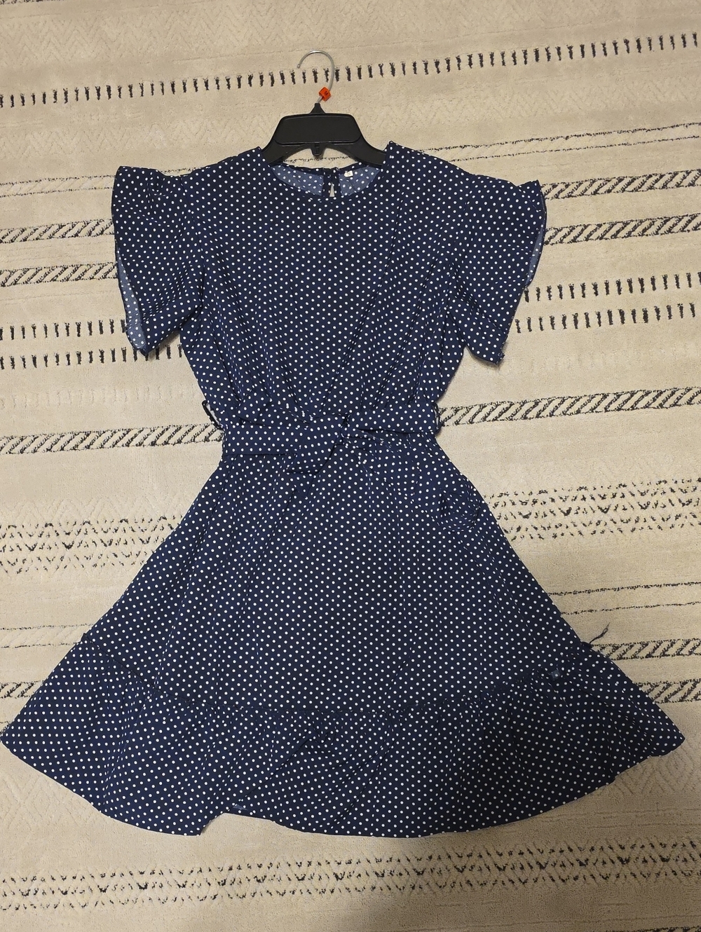 Navy Polka Dot Dress Size Small